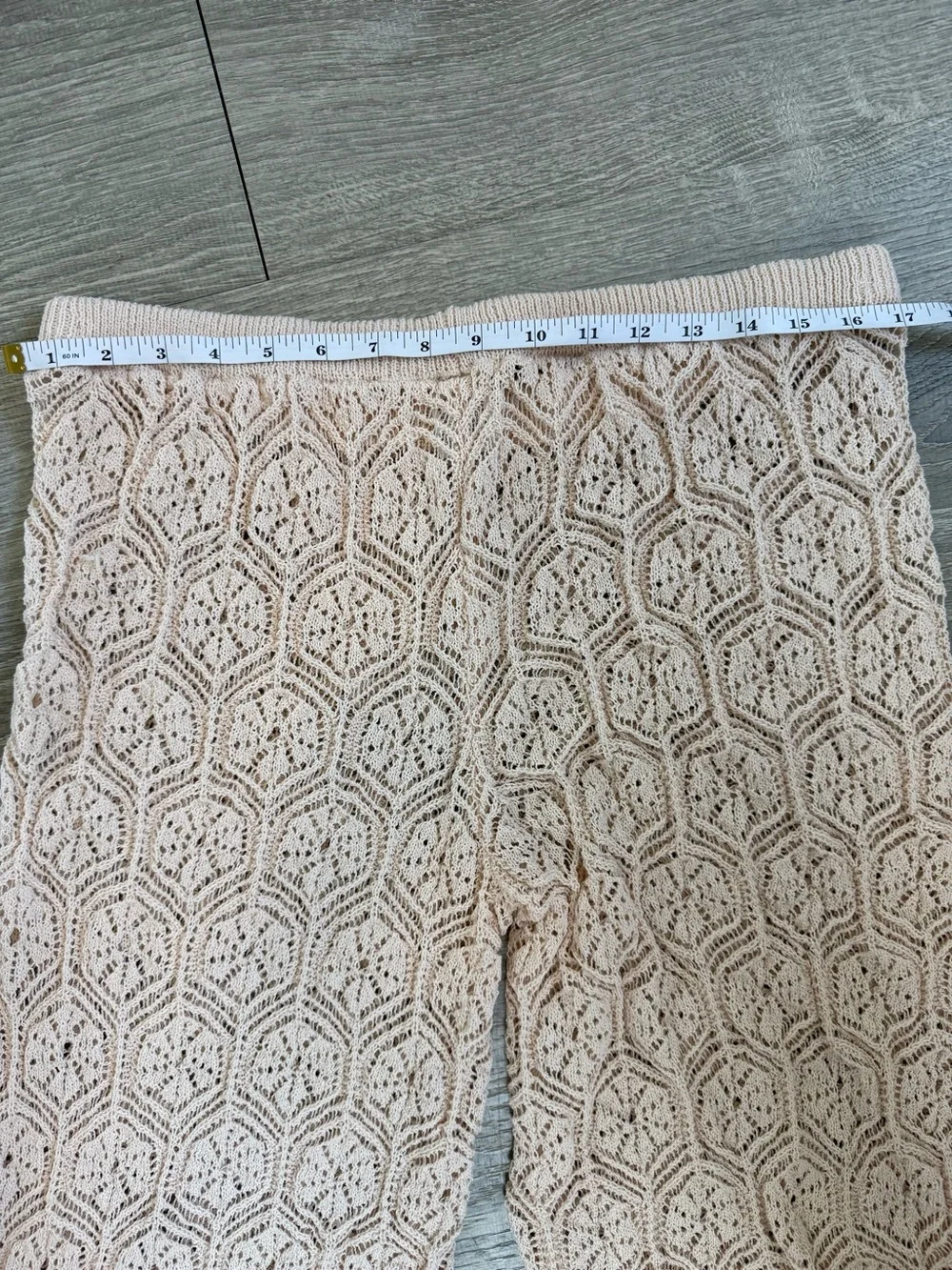 Crochet Wide-Leg Beach Vacation Pants - bathing suit cover-up sheer‎